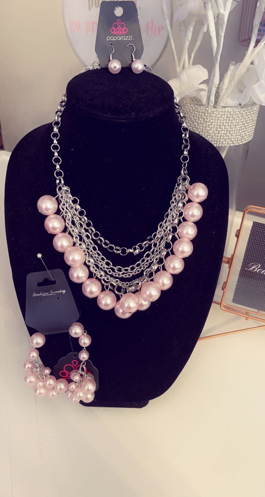 Bold Pink Pearls Set