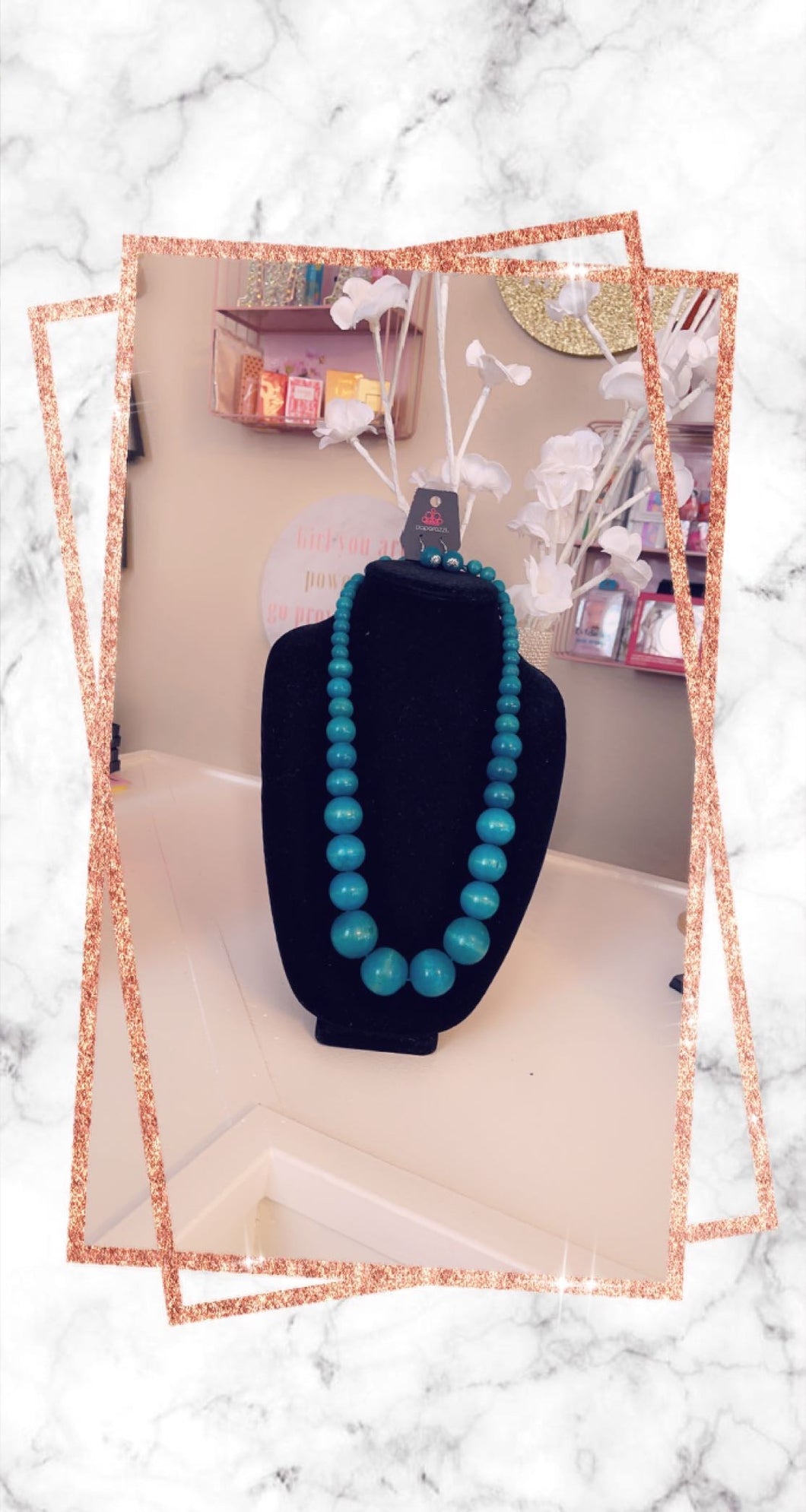 Bold Beads Earrings & Necklace Set